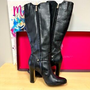 Vince Camuto/Women's/Black Gaucho Calf Leather Boots/ Heeled/VC-Cassia/9 M